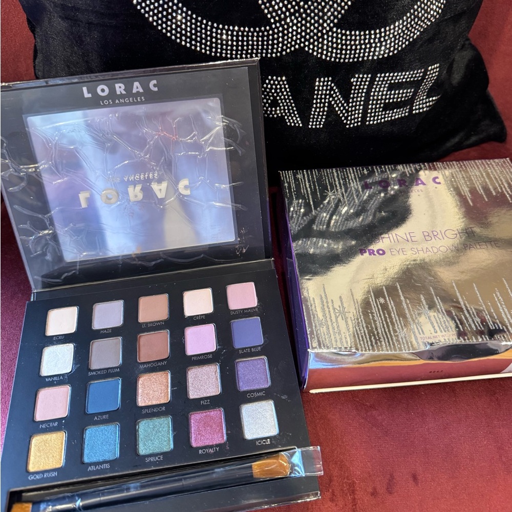 LORAC Shine Bright PRO Eyeshadow Palette - Purple, Blue, and Pink Hues